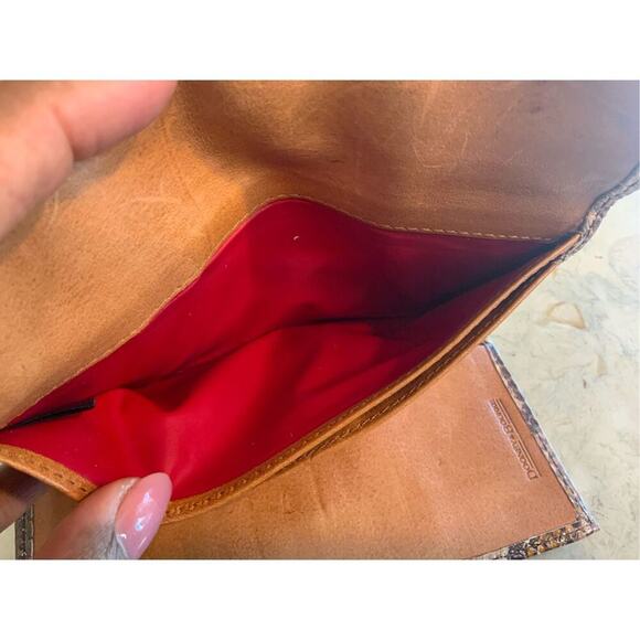 DOONEY & BOURKE Snakeskin Python Leather Envelope Wallet - Picture 8 of 11